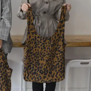 2020 Nye Mode Kvinder skuldertaske Leopard Satchel Casual Tote Taske Messenger Kvindelige Taske med Høj Kapacitet Tasker til Kvinder