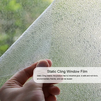 90x200 cm Frosting Privatliv vinduesfilm 3D solbeskyttelse Elektrostatisk Glas Klistermærker Selvklæbende Pvc Termisk Isolering Film