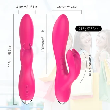 G-spot vibrator 10 speed USB-genopladelige kraftig dildo rabbit vibrator kvindelige klitoris stimulation massage adult sex toy