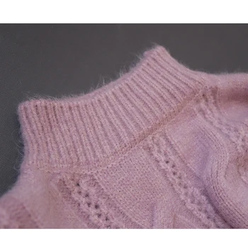 Werynica sweater kvinder 2019 Mode Cashmere Blandede Strikket Sweater i Høj Kvalitet, Kvinder Toppe Efterår og Vinter Rullekrave Pullovere
