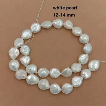 Pearl perler, Natur ferskvand løs perle med barok form, STOR BAROK form pearl .12-17 mm.hvid og sort