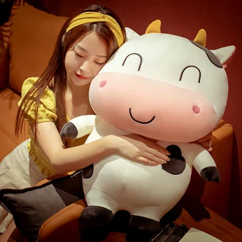 1 stk 35 cm fyld mælk Koen Legetøj Blød Plys Kvæg Dukke Simulering Animationsfilm Dejlig ko, der Dukker Valentine Gave til Kæreste