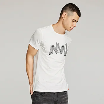 KUEGOU Bomuld, Spandex Mænds kortærmet T-shirt Trykt mode fritids-T-shirt Sommer mænd top tshirt plus size ZT-0881