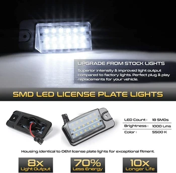 2stk Bil LED Licens Nummer Plade Lys Lamper Til Nissan X-Trail T32 Maxima Rogue NV1500 NV2500 NV3500 Murano Altima