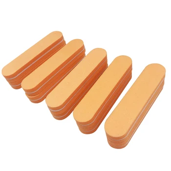 100Pcs/Masse Mini neglefile Buffer 100/180 Orange Slibning Vaskbar Filer Gnide Poleret Overflade Manicure Sæt Værktøj