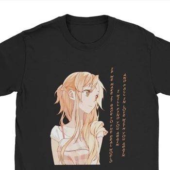 Yuuki Asuna Citat Sværdet Kunst Online Mænds t-Shirt Kirito Anime, Manga Spil Sao Sjove t-Shirt t-shirt Ren Bomuld