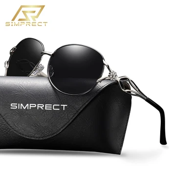 SIMPRECT 2021 Polariserede Solbriller Kvinder UV400 Høj Kvalitet, Luksus Diamant Pilot solbriller Årgang Førerens Nuancer Til Kvinder