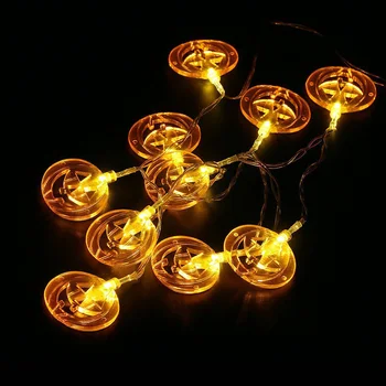 10Lights Hængende Halloween Udsmykning Græskar/Ghost/Spider/Skull LED String Lys Lanterner Lampe Til DIY Hjem Offentlig Part Forsyninger