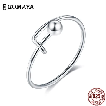 GOMAYA Justerbar 925 Sterling Sølv Ring Minimalistisk Åbne Finger Ringe Til Kvinder-års Jubilæum Kvindelige Fine Smykker Nye Ankomst