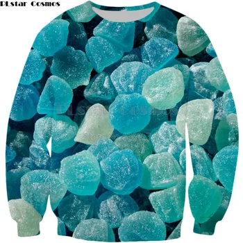 PLstar Kosmos 2018 Nye Mode, Mad Hættetrøjer blå jelly / hindbær bokeh 3d-Print Herre Dame Casual Sweatshirt Drop shipping