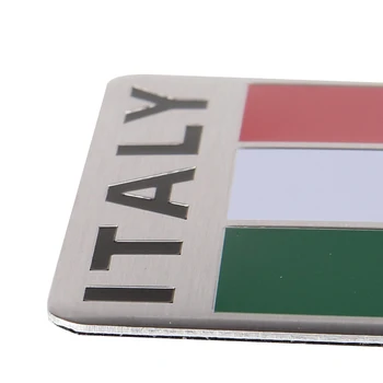 Badge Italien Flag Bil Styling For Fiat 500 500L Panda Audi Renault Mini Cooper Benz E C BMW 3-5 Aluminium Mærkat Emblem Decal