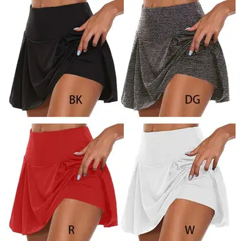 Kvinder, Tennis, Golf Sport Bukser, Nederdel, 2-I-1 Farve, der Kører Leggings Skort 83XF