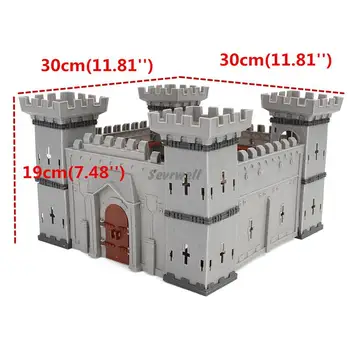 19pcs/set Middelalderens Riddere Katapult Slot Soldater, Infanteri Figurer Slot Soldater Model Samlet Bygning Militære