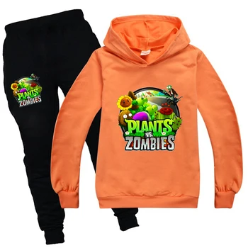 Planter Vs Zombies lille Barn Falder Tøj Drenge Bomuld Piger Toppe og Bukser Sæt Boutique Børn Tøj Trainingspak Kinderen