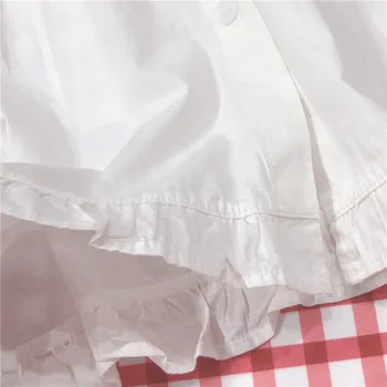 Japan Mori Lolita Bluser Piger Peter Pan Krave Søde Hvide Skjorter Kvinder Tøj Kawaii Bære Langærmet Vintage Flæsekanter Toppe