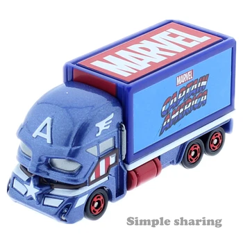 TAKARA TOMY Tomica Marvel Tune Evo 6.0 Avengers Lastbil Anime Figur Captain America Baby Legetøj Trykstøbt Miniature Bil Model Kit