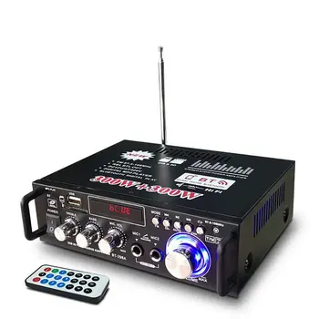 12V/ 220V BT-298A 2CH LCD-Display Digital HIFI-Lyd Stereo Power-Forstærker, Bluetooth, FM-Radio, Bilen Hjem med Fjernbetjening