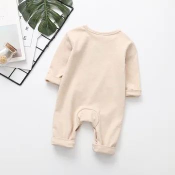 2020 Spædbarn Baby Rompers Lange Ærmer Buksedragt Nyfødte Tøj Foråret Efteråret Pyjamas Søde løve print Baby Boy Tøj