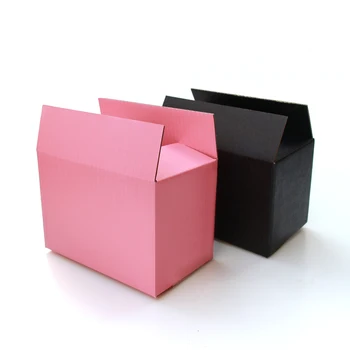 5pcs/10stk / sort og pink papir box 3-lags bølgepap emballage gaveæske understøtter brugerdefineret størrelse og logo