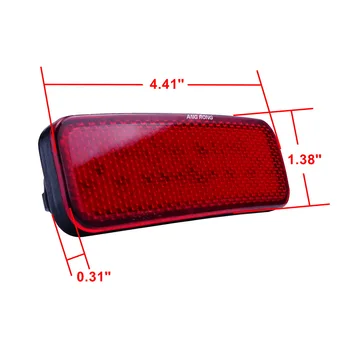 ANGRONG 2x Rød 24 LED Bageste Kofanger Reflektor Lys For Ford Transit Van Tilpasset Connect 2013+