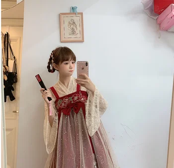 Prinsesse tea party Hanfu element kjole preppy stil studerende retro søde lolita sæt victorianske udskrivning kawaii pige loli cos