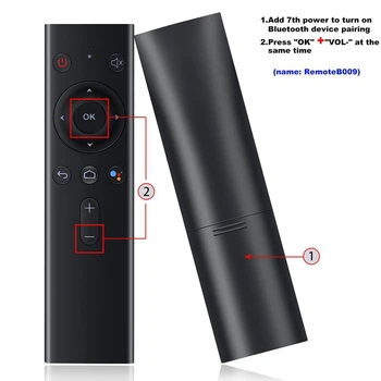 Trådløs Bluetooth-Stemme Fjernbetjening Luft Musen til Smart TV Android-Box