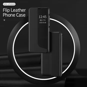 Originale Luksus Læder Smart View Window Flip Case Til Huawei Hawei P40 Pro Lite e P40Pro P40Lite S 40 Officielle Stødsikkert fra Fald