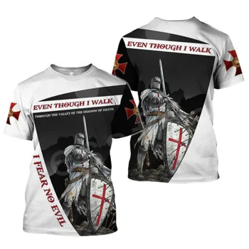 Tessffel Knights Templar Rustning Cavalier Streetwear Harajuku Træningsdragt Nye Mode 3DPrint Unisex Shorts T-shirts til Mænd/Kvinder s-6