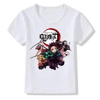 Sjove Japansk Anime Kimetsu Ingen Yaiba Demon Slayer Drenge Piger T Shirt med Grafisk Top Tees Tshirt Streetwear T-shirt Kids Tøj
