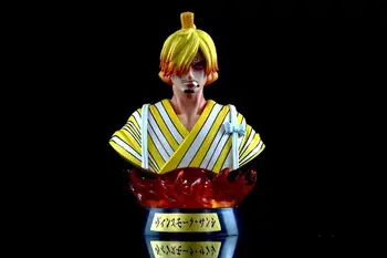 Anime 1/8 Skala Malede Figur En Stykke Wano Land Lys Kimono Sanji Bust Handling PVC Figur Toy Brinquedos 17.5 CM