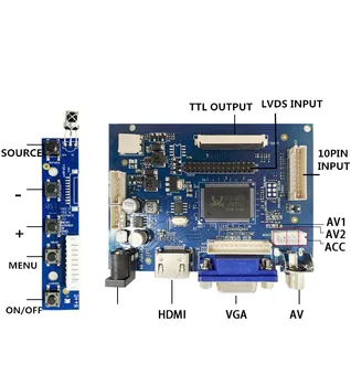 7 tommer LCD Skærm skærm Skærm + Driver yrelsen HDMI/VGA/2AV For Raspberry Pi Jetson Nano Windows