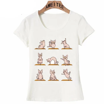 Sphynx Katten Yo.ga Design T-Shirt Fashion Kvinder T-Shirt Dejlige Killing Zen Print T-Shirt til Sommeren Afslappet Toppe Søde Pige Tees