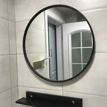 Nordisk personlighed enkel runde spejl hotel badeværelse dekorative forfængelighed spejl runde makeup spejl ZP7191645