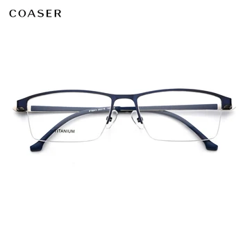 Pladsen Titanium briller ramme Bredt gafas Optiske briller nærsynethed Oversize Briller brille ramme for mænds computer-briller