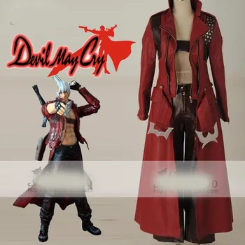 DMC 3 Dante Cosplay Læder Kostume Halloween cosplay Kostume