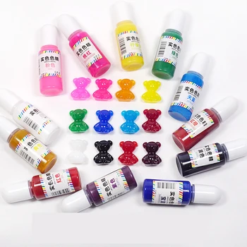 12 Flasker 10 ml UV-Resin Farve Farve Farvestof Crystal Epoxy Farvestof Multi-Farve Til Smykker Sæbe Gøre Farvestoffer DIY Håndværk