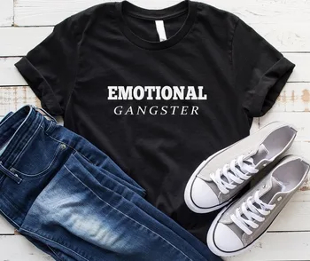 Følelsesmæssige gangster Kvinder tshirt Bomuld Casual Sjove t-shirt Dame-Yong Pige Top Hipster Tee Drop Skib S-326