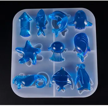 1 PC muslingeskal Formede Silikone Smykker Toolds DIY Smykker Tilbehør UV-Resin Epoxy Formene Tørret Blomst Forme