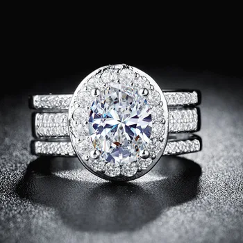 2021 nye luksus runde 925 sterling sølv ring sæt afrika til kvinder, dame jubilæum gave smykker dropshipping R5393