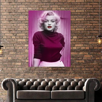 Udskriver Maleri Pink Marilyn Monroe Modulære Billeder Lærred Dame Smuk Væg Kunst, Indretning, Moderne Sengen Baggrund Plakat
