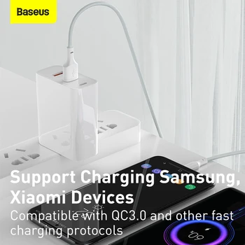 Baseus 5A USB Type C-Kabel USB-C-Kabel Type C-kabel til Huawei Hurtig Opladning Data Ledningen, Oplader, USB-Kabel C Til Samsung S20 S10