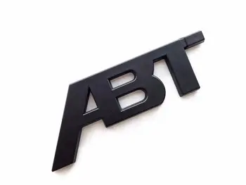 1stk ABT ABS Plast Belægning Krom Sort Mærkat Logo Badge Decals Til VW S6 S8 A6 A8 Bil Auto Body Side Bag bagklappen