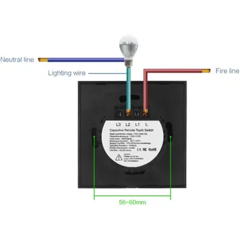 EU-Standard for væglampe Skifte Fjernbetjeningen Tryk Skifte Til RF433 Smart Home 1/2/3 Bande Glas Led Lys Skifter Touch