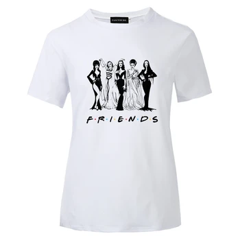 Venner Tee Shirt Femme Womens Shirts Kvinder Tshirt Kvinder Kortærmet T-Shirts Vintage Print På Lager Dropshipping