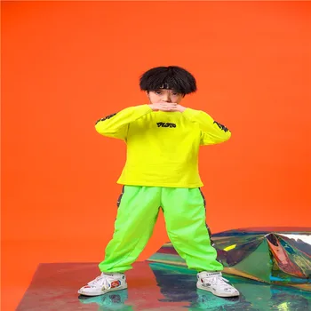 Pocket-Bukser til dreng Hip-hop stil, hip-hop performance tøj til børn i folkeskolen drenge piger hiphop performance tøj