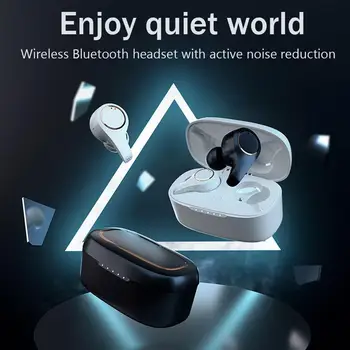 TWS V5.0 Bluetooth-Hovedtelefoner Trådløse Vandtæt Dual Mic Aktive Noise Cancelling Touch Justere Lydstyrken Øretelefoner Headset Type-c