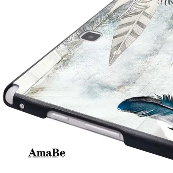 Fjer Mønster taske Til Samsung Galaxy Tab En T550 T555 SM-T550 SM-T555 9,7 Tommer -Tablet Tilfælde Plast Hårde etui Cover