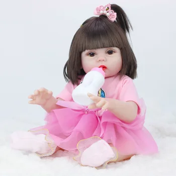 Dukker kan tisse bebe baby dukke genfødt Simulering Baby Dukker Blød Silikone Genfødt lille Barn Baby-Legetøj Til Børn Piger