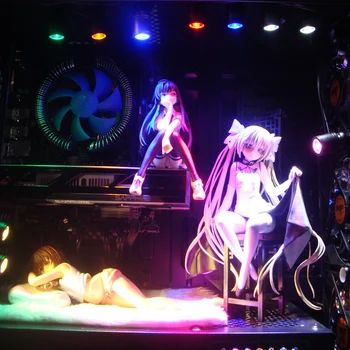 Anime computer ornamenter, Chassis Figur, Sag Bil dekoration LED lys bar