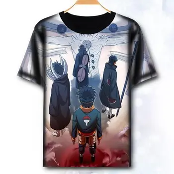 Naruto T-Shirt Modetøj Animationsfilm Kortærmet T-Shirt Itachi Uchiha Sasuke Cosplay Tshirt Top